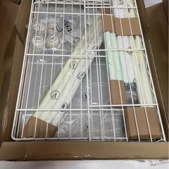 未使用　ニトリ　NITORI　レンジ台　3段　KC6040-4WH　レンジボード　キッチン　収納　便利　棚　キャスター付き　白　ホワイト　W600×D400×H1550　③の画像