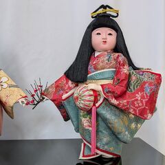 【手渡しのみ】【美品】京雅 京童作 ガラスケース付 日本人形 市松人形 骨董 アンティークの画像