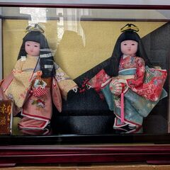 【手渡しのみ】【美品】京雅 京童作 ガラスケース付 日本人形 市松人形 骨董 アンティークの画像