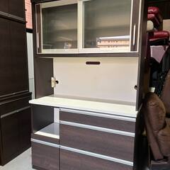 近藤産業 モダンキッチンボード、食器棚、幅120cm Usedキレイ