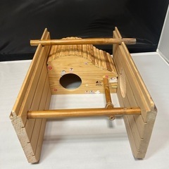 【自作】【DIY】小屋つき バードアスレチック 止まり木 バード...