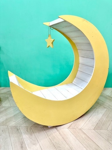 撮影用雑貨　ニューボーンフォト　バースデー　月　オブジェ