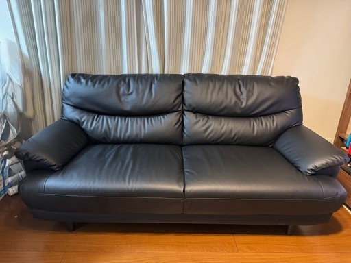 ニトリ 2-３人掛けソファ　ブラック
