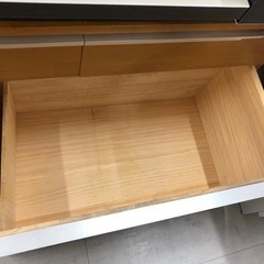キャビネット引き出し付きナチュラル【トレファク堺福田店】の画像