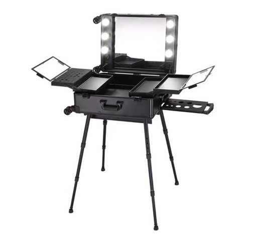 ドレッサー 女優ミラー プロ用 キャリーケース メイクボックス ライト