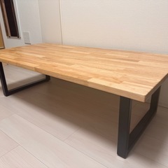 THE LOW TABLE/ラバーウッド ナチュラル x Black Steelの画像