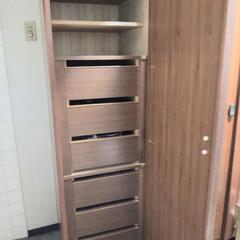 木製引き出しタンス たて長細1台 / 天袋収納1台 / 洋服ダン...