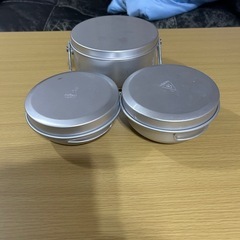 クッカー　キャンプ用品　3セット11品の画像