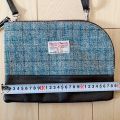 Harris Tweedショルダーバッグ 約20cmの画像