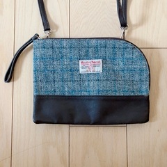 Harris Tweedショルダーバッグ 約20cmの画像
