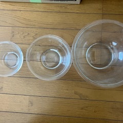 イワキ　ガラスボウル3点セットの画像