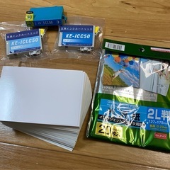 インクジェットプリンター用L判とインクカートリッジ