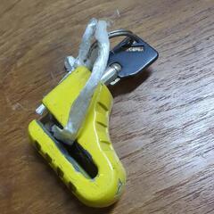 バイク用ディスクロック イエロー　盗難防止　自転車の画像