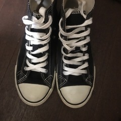 ハイカットスニーカー 黒 23cm