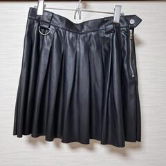 Bershka　合皮　プリーツミニスカート　L　