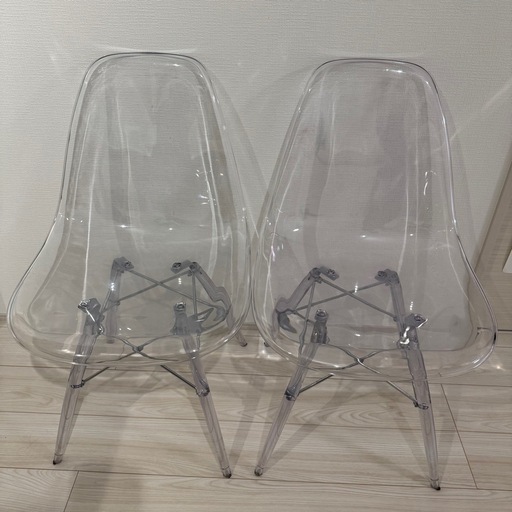 2脚セット❗️クリアチェア イームズ