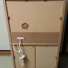 ニトリ　木目調レンジボード 引き出し・扉付きの画像