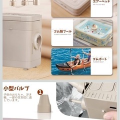 携帯式エアーポンプ　新品の画像