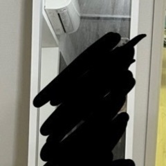 ニトリ　ホワイト　スタンドミラー 木製フレーム　全身鏡の画像