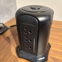 電源タップ 縦型コンセント タワー式の画像