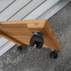 観音寺 台車 小型 木製 コロ カート 移動 中古品の画像