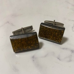 琥珀風　カフス　ヴィンテージ