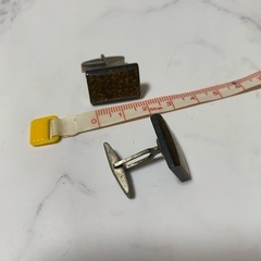 琥珀風　カフス　ヴィンテージの画像