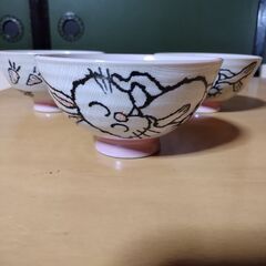 うさぎ 飯碗 茶碗 3式の画像