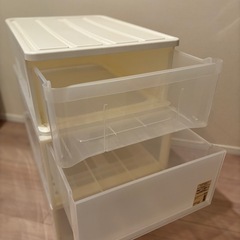 ★ホワイト衣装ケース（無印2、ニトリ1）の画像