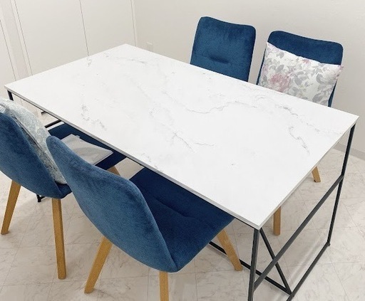★最終値下げ★ダイニングテーブル 大理石風 ホワイト ロウヤ ロウヤ 大理石風 ダイニングテーブル