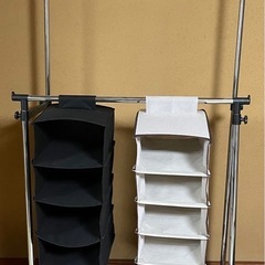 5月10日まで受付。値下げ⤵️【中古】2連パイプハンガー等