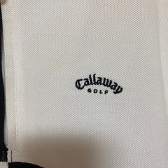 callaway キャロウェイ　ポロシャツ　長袖　白　黒　S バイカラーの画像