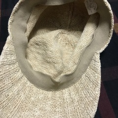 帽子　麦わら風　ベージュの画像