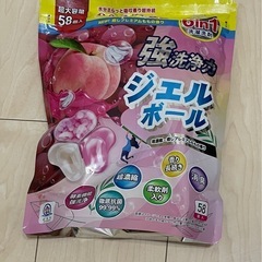 【58個×5袋】洗濯ボール　洗濯ジェル　洗濯ジェルボール　ジェルボール　6in1　洗濯洗剤　洗剤用品　ももの香り　ドラム式OKの画像