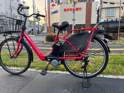 大阪府 Panasonic 電動アシスト自転車 ピンク バッテリー6.6ah 大阪