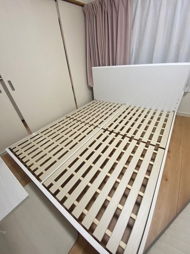 ★ニトリクイーンベッドフレームメリッサ3-SH85 LOW/WH ホワイト