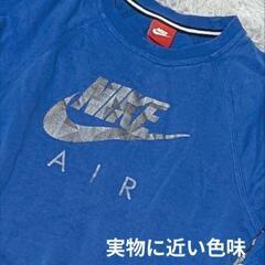 Nike ナイキ M L 160 トレーナー 青 ロゴ入りの画像