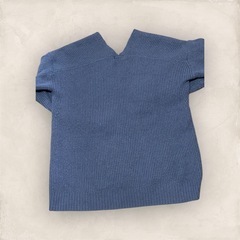 ブルーニット　レディース　トップス　服の画像