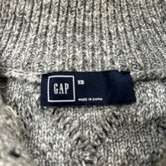 GAP ケーブルニット スタンドカラー セーター XS グレーの画像