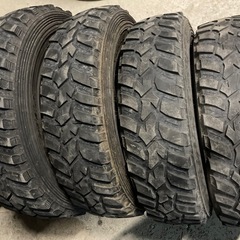 DUNLOP MT2 195R16 4本 4-5分山 ジムニー山...
