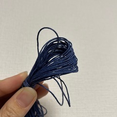 【新品未使用】カラー麻紐ブルーの画像