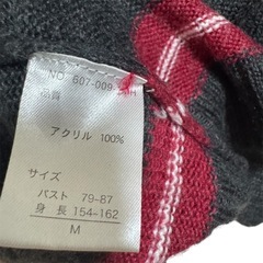 【Navy 】ダークグレー Vネック 半袖ニット Mの画像