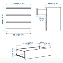 IKEA MALM チェストの画像