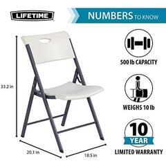 【美品】コストコ　COSTCO LIFETIME 　折り畳み椅子　 FOLDING CHAIRの画像