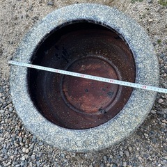 火鉢　メダカ