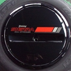 JimnySierra純正スペアタイヤハーフカバーデカール　ストライプシエラロゴの画像