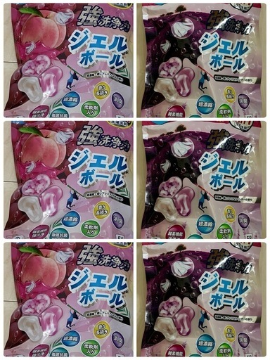 【58個×6袋】洗濯ボール　洗濯ジェル　洗濯ジェルボール　ジェルボール　6in1　洗濯洗剤　洗剤用品　ももの香り　ラベンダーの香り　ドラム式OK