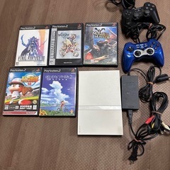 Sony PlayStation 2 本体 + ゲームソフト5本の画像