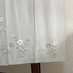 着物リメイク暖簾、横〜97–丈〜134.グレー色！の画像