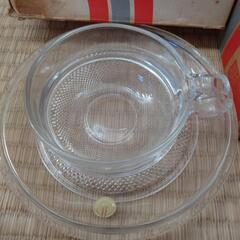 HOYA CRYSTAL TCS5620 ミクロスカップ・ソーサー　昭和レトロの画像